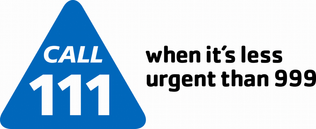 Call 111 when it's less urgent than 999